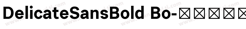 DelicateSansBold Bo字体转换